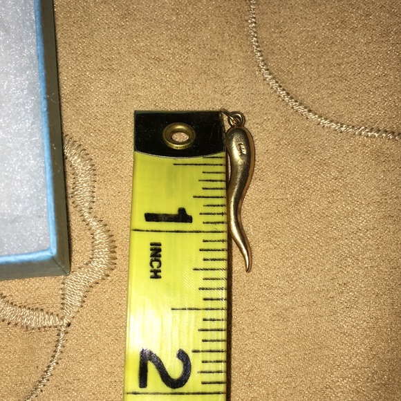 🌟EUC VTG 14K Italian Gold Italian Horn Pendant - Picture 1 of 7
